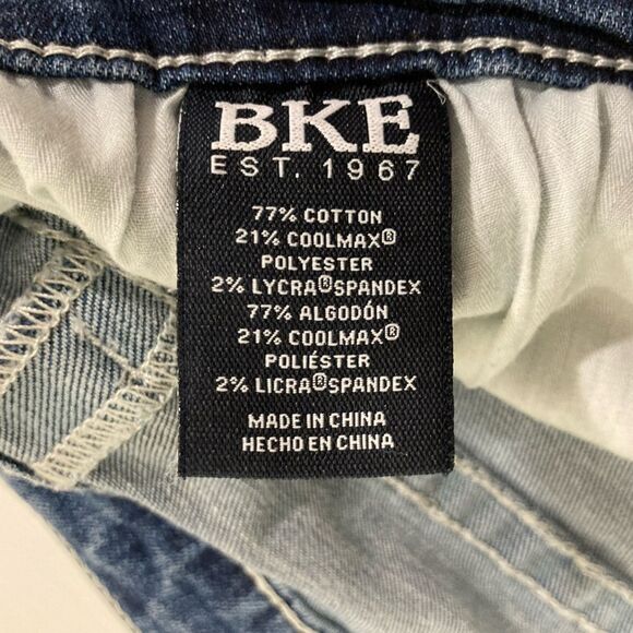 BKE Tyler Jeans Men's 36X30 Blue Denim Relaxed Fit Straight Leg  Distress Casual - Picture 8 of 12